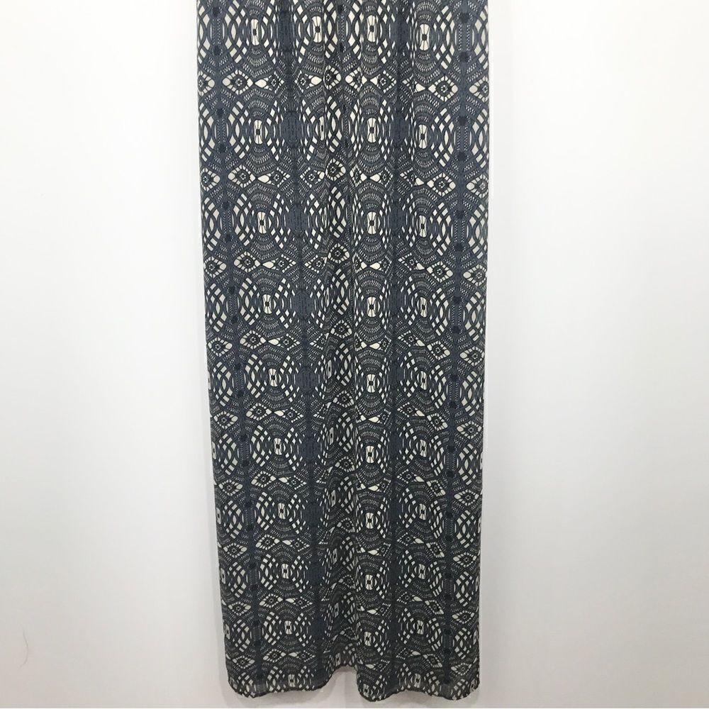 Madewell Blue Gray Geometric Lace Pattern Sleeveless Maxi Dress - Picture 9 of 14